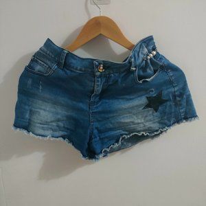 Wiffy Women's Denim Jean Shorts Blue Size S